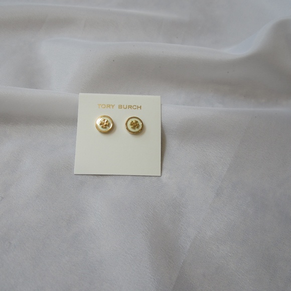 Tory Burch Jewelry - Tory Burch Logo Enameled Stud Earrings